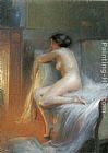 A Nude Reclining by the Fire by Delphin Enjolras